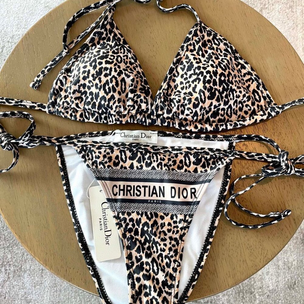 Dior Orange and White Women’s bikini